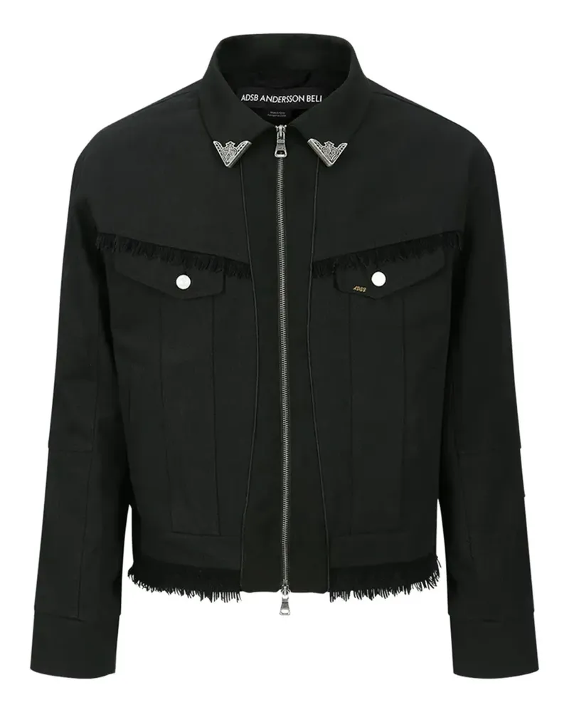 Andersson Bell Jacke mit Fransen - Schwarz Schwarz
