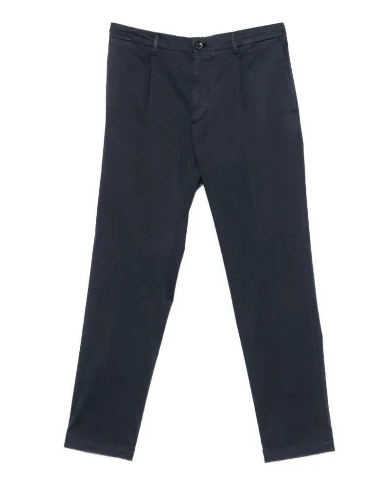MICHAEL COAL Straight-Leg-Hose mit Falten - Blau Blau