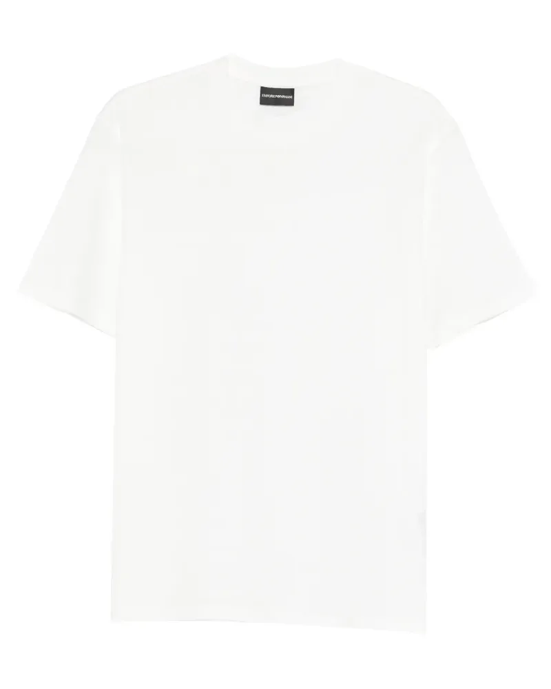 Emporio Armani logo-pattern T-shirt - Weiß Weiß