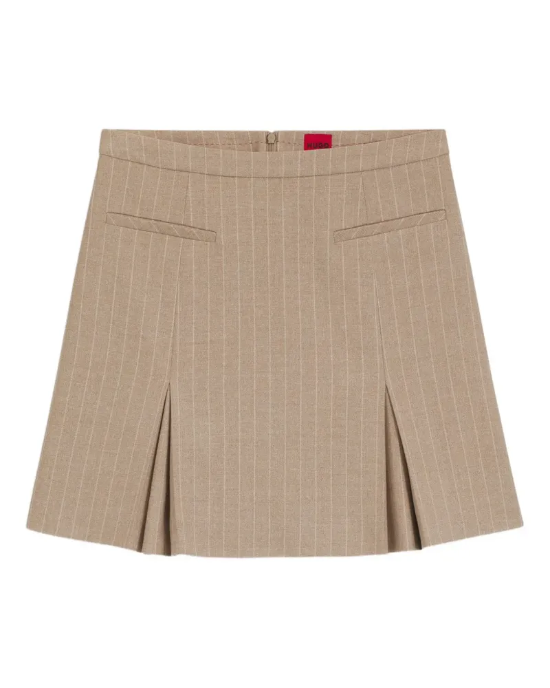HUGO BOSS Gestreifter Minirock - Nude Nude