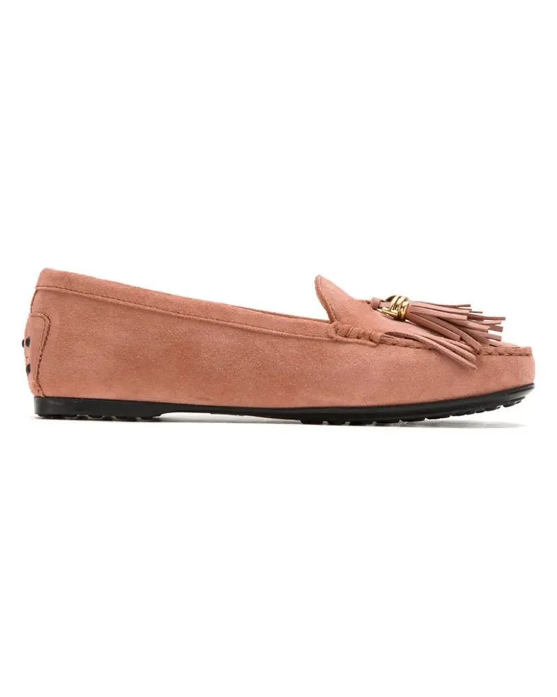 TOD'S tassel-detail suede loafers - Braun Braun