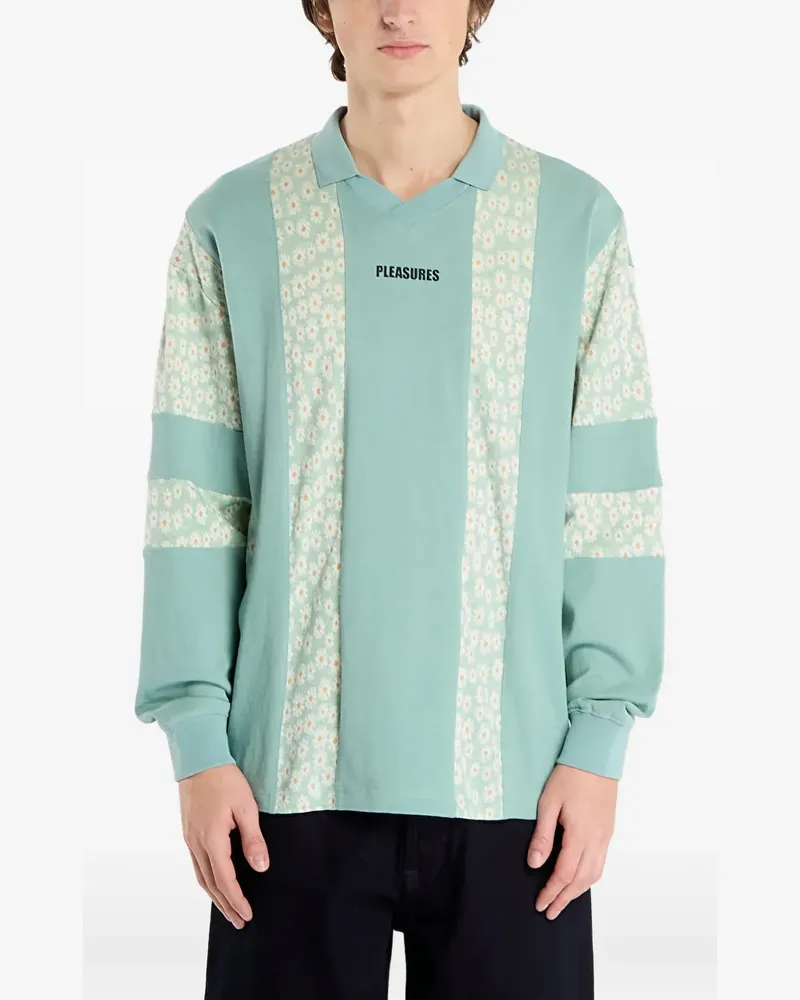 PLEASURES floral V-neck sweatshirt - Grün Grün