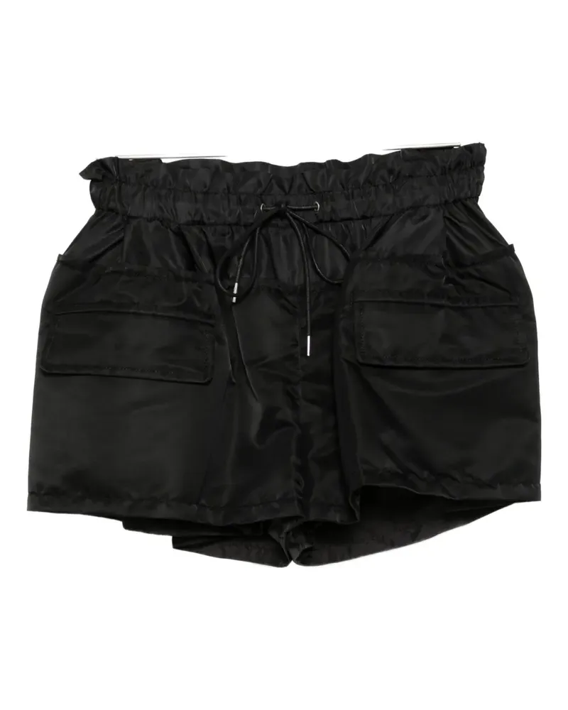 Sacai Shorts mit Rüschenbund - Schwarz Schwarz