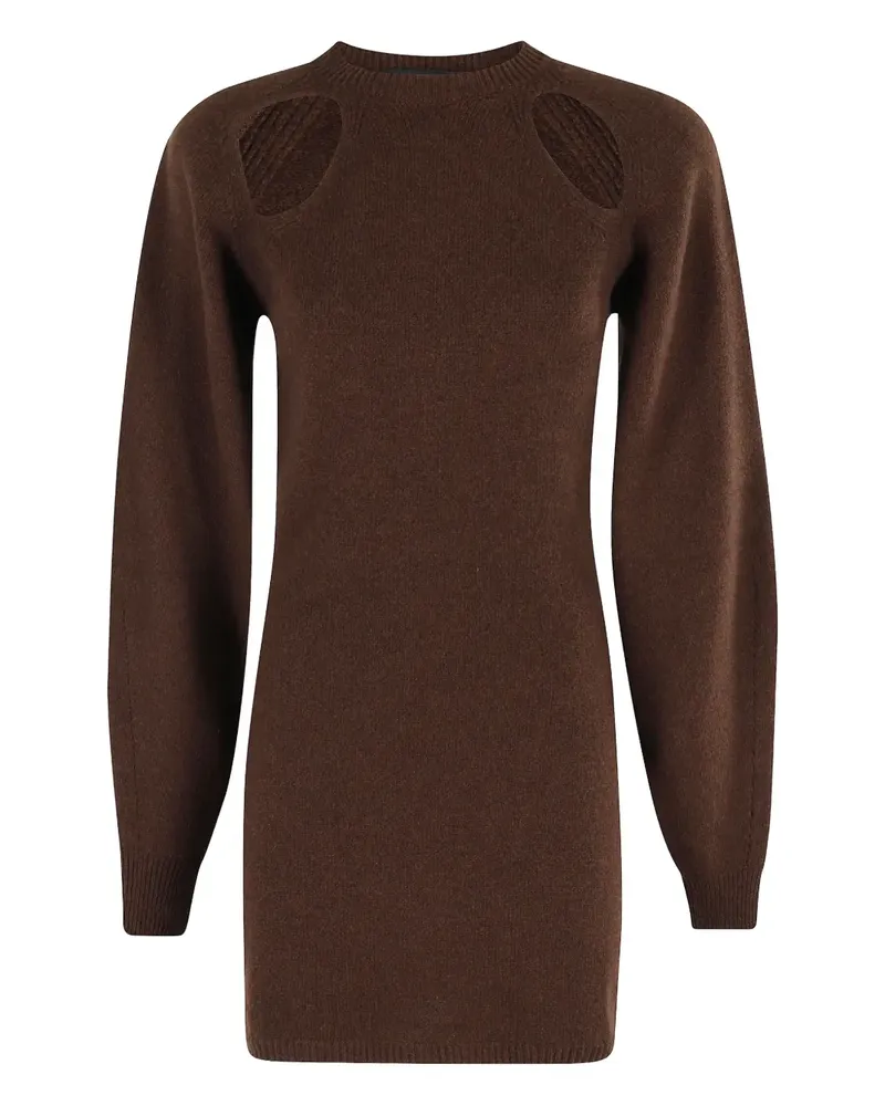 Federica Tosi Minikleid mit Cut-Out-Ballonärmeln - Braun Braun