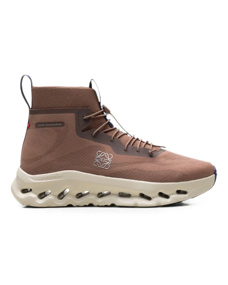 ON x Loewe Cloudtilt Hi lace-up sneakers - Braun Braun
