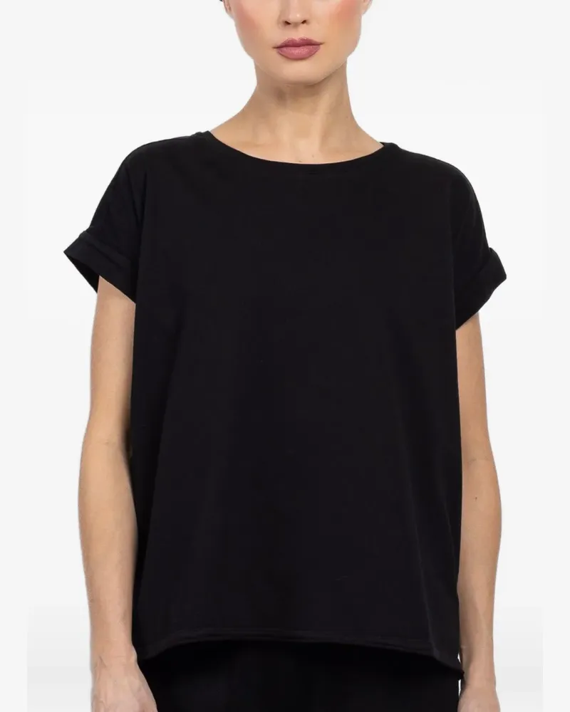 Hannes Roether cuffed short-sleeve T-shirt - Schwarz Schwarz