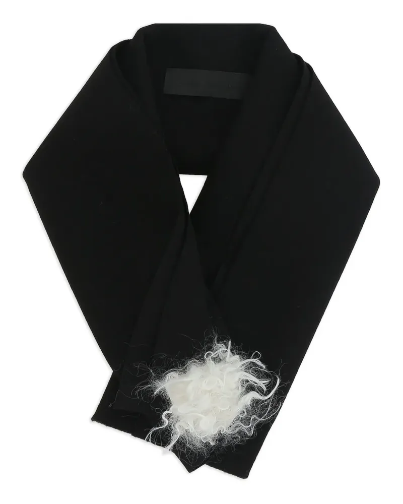 Maria Calderara Halstuch mit Faux Fur - Schwarz Schwarz