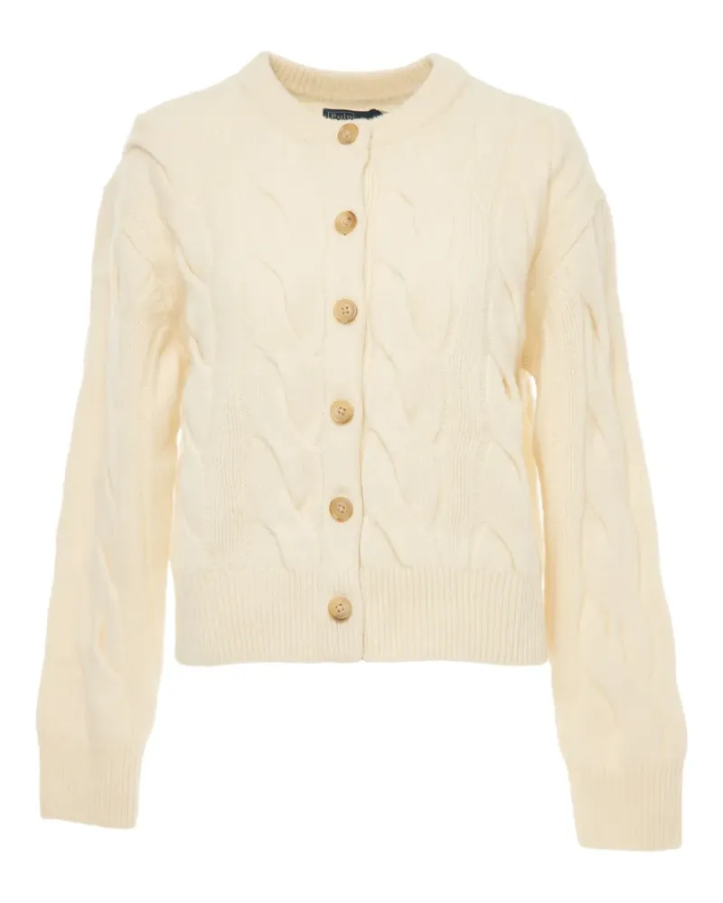 Ralph Lauren Cardigan mit Zopfmuster - Nude Nude
