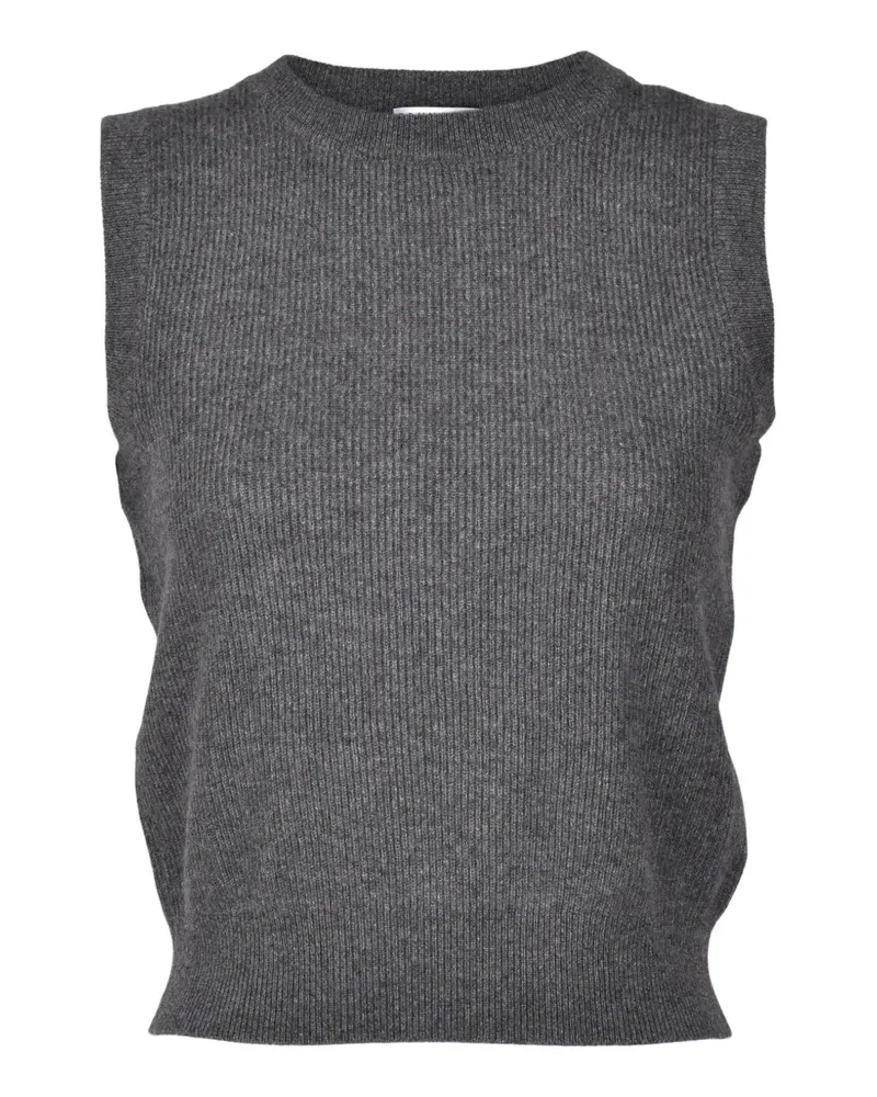 Brunello Cucinelli ribbed-knit sleeveless top - Grau Grau