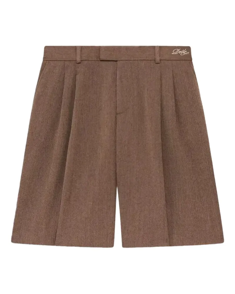 Drôle de Monsieur Gemusterte Shorts - Braun Braun