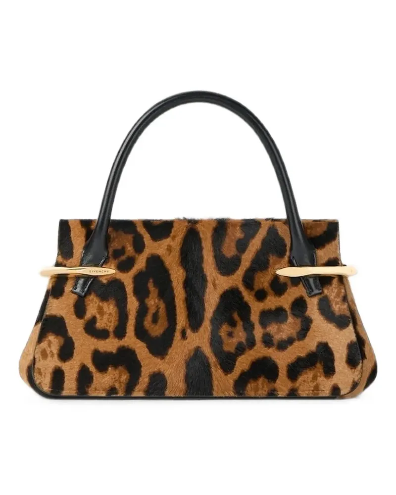 Givenchy Mini Pinch Tasche aus Leder mit Pony-Effekt und Leopardenmuster - Nude Nude