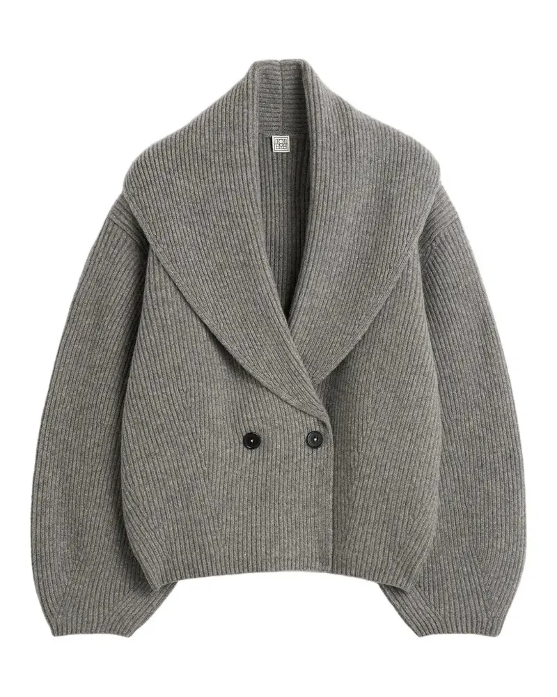Totême Cardigan mit Schalkragen - Grau Grau