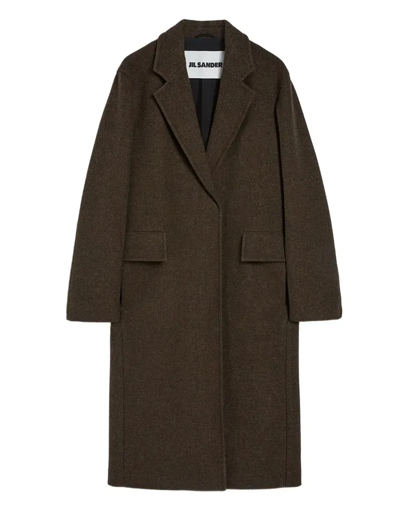 Jil Sander Mantel mit meliertem Effekt - Braun Braun