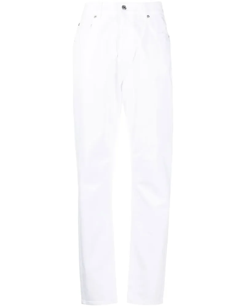 Iceberg Gerade High-Waist-Jeans - Weiß Weiß