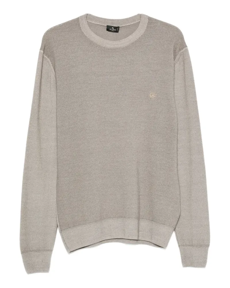 Etro Pullover mit Pegaso-Stickerei - Grau Grau