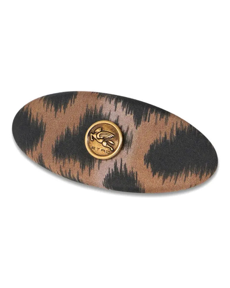 Etro leopard-print hair clip - Braun Braun