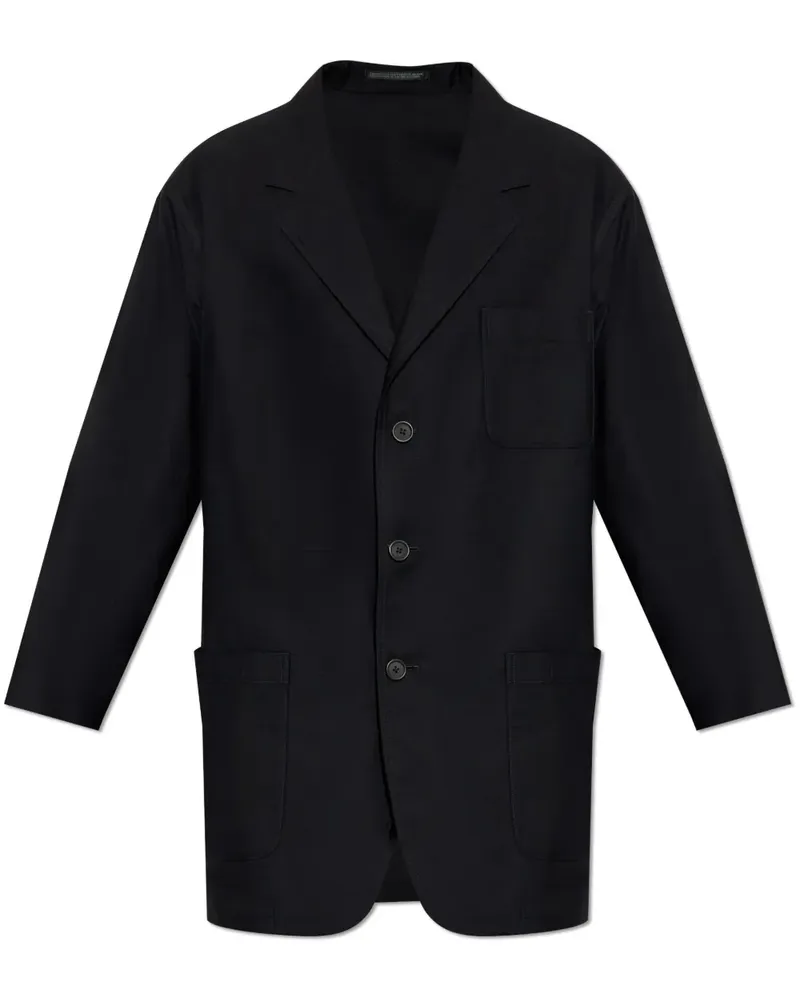 Yohji Yamamoto Einreihiges Sakko - Schwarz Schwarz