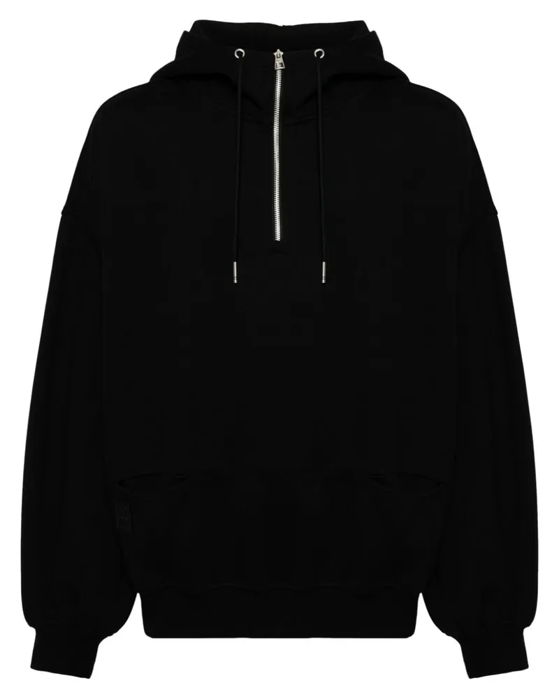 SONGZIO Crossing Strokes Hoodie mit grafischem Print - Schwarz Schwarz