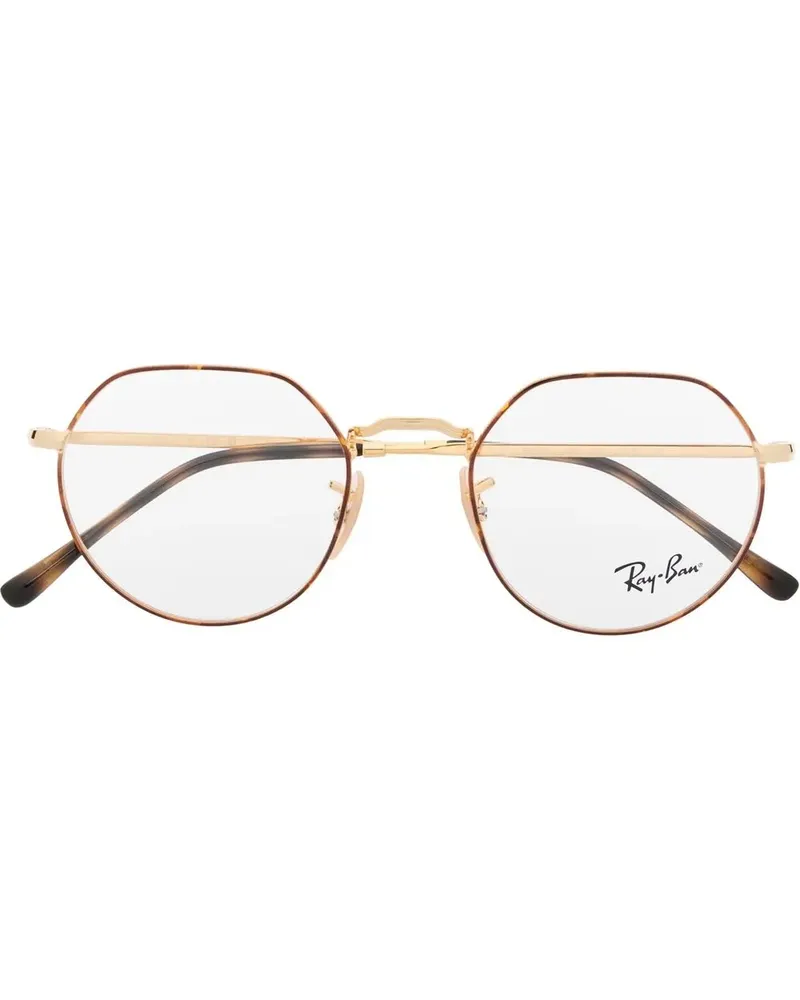 Ray Ban Jack Brille mit rundem Gestell - Gold Gold