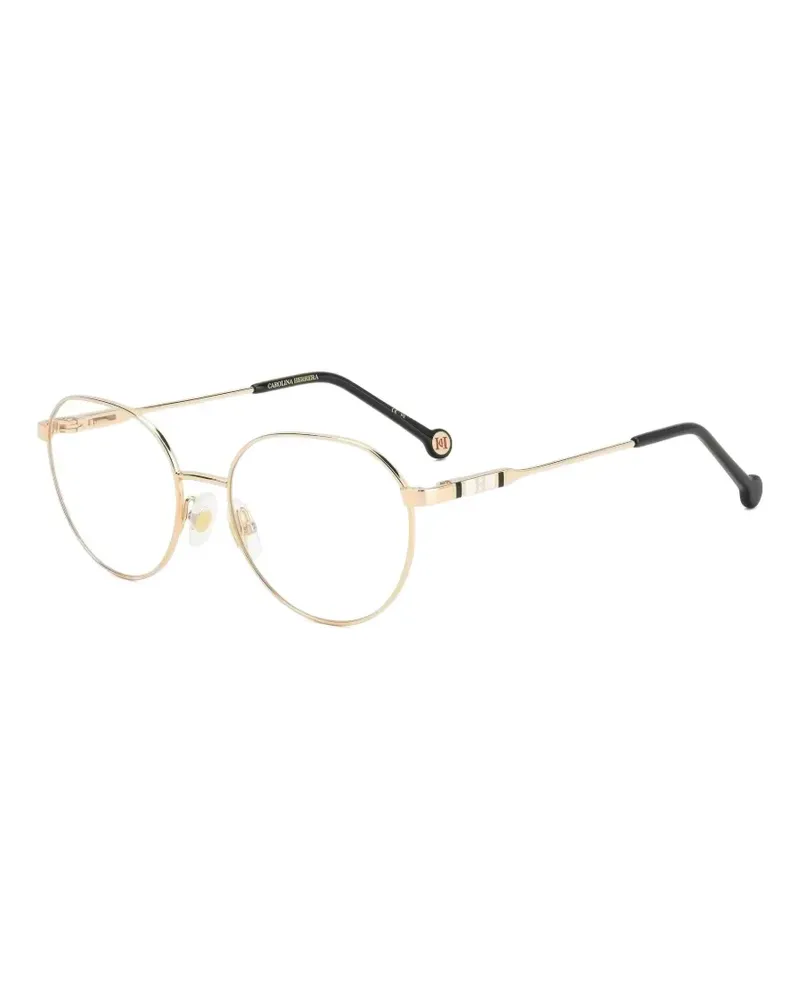 Carolina Herrera New York round-frame glasses - Gold Gold