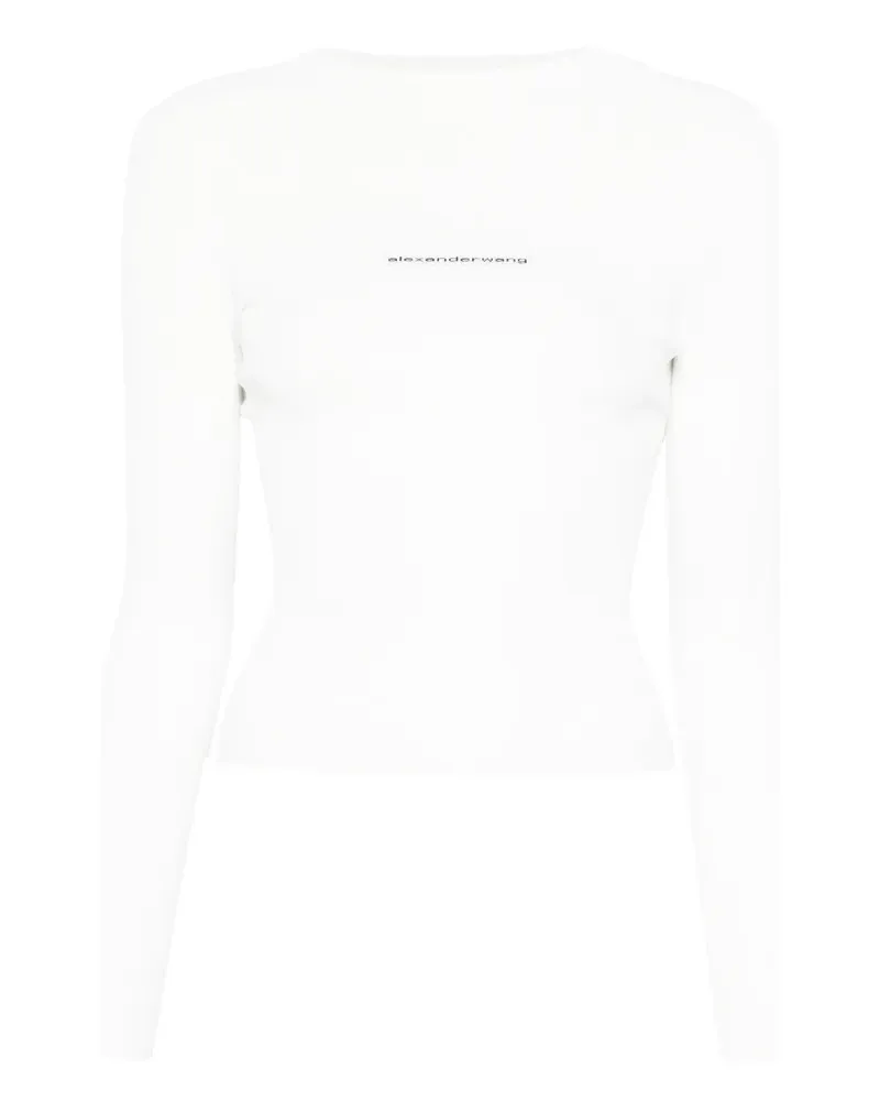 Alexander Wang logo-detail crew-neck T-shirt - Weiß Weiß