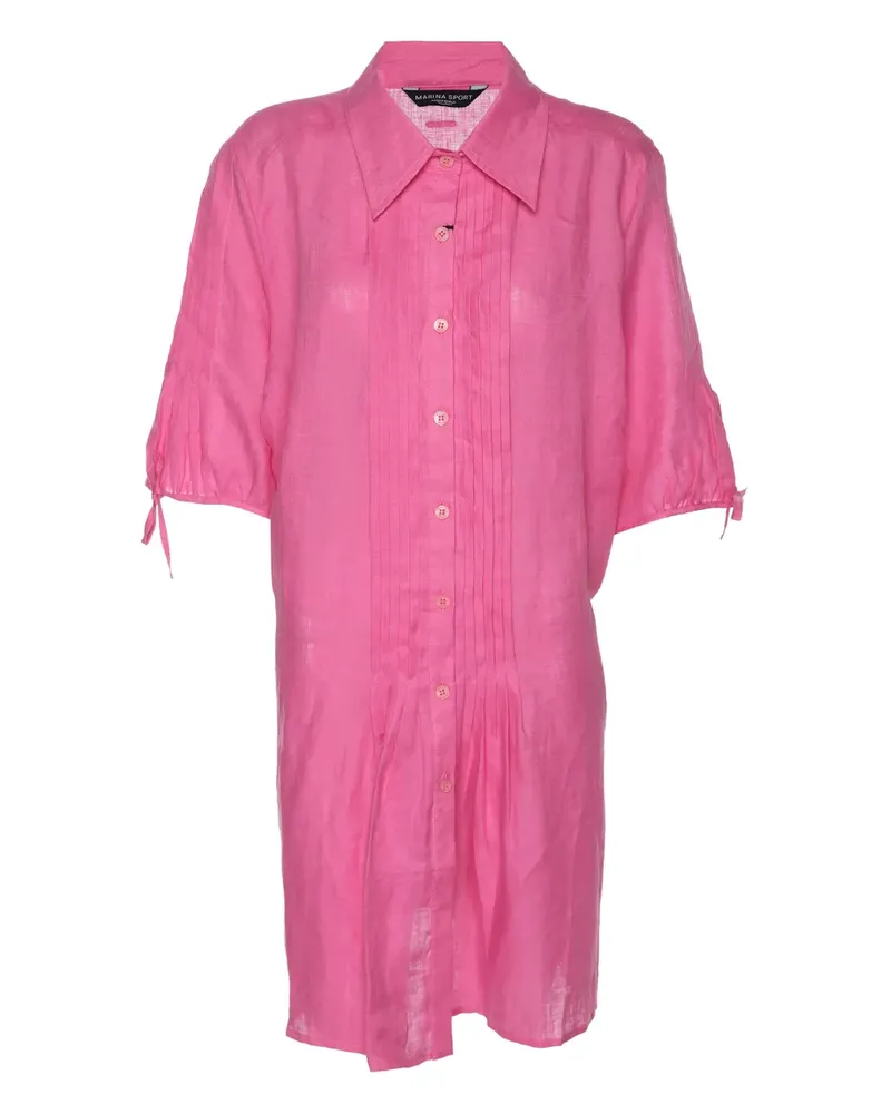 Marina Rinaldi Minikleid mit Biesen - Rosa Rosa