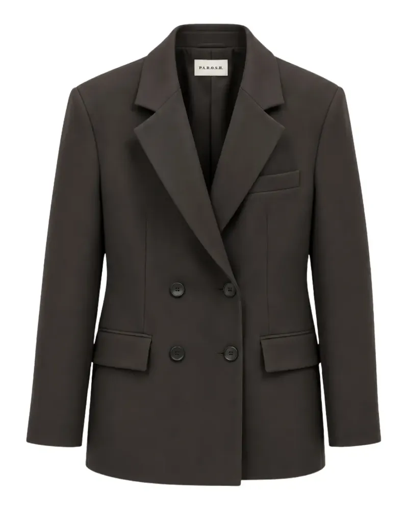 P.A.R.O.S.H. P.A.R.O H. peak-lapels double-breasted blazer - Braun Braun