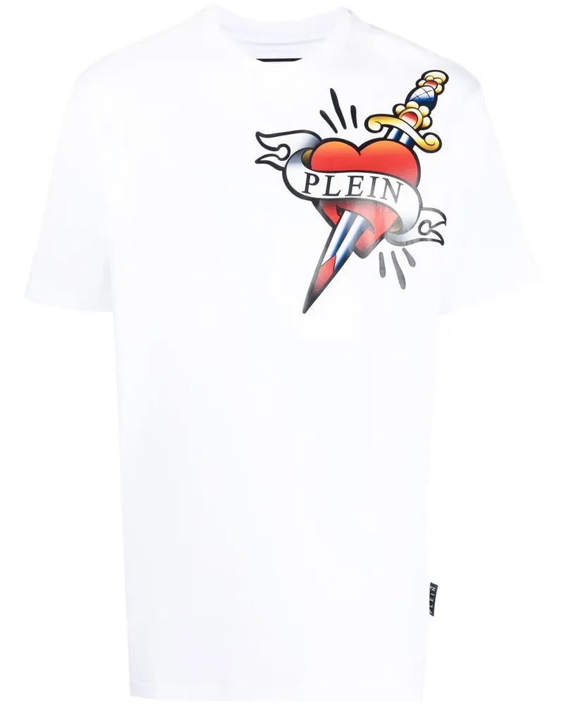 Philipp Plein T-Shirt mit grafischem Print - Weiß Weiß