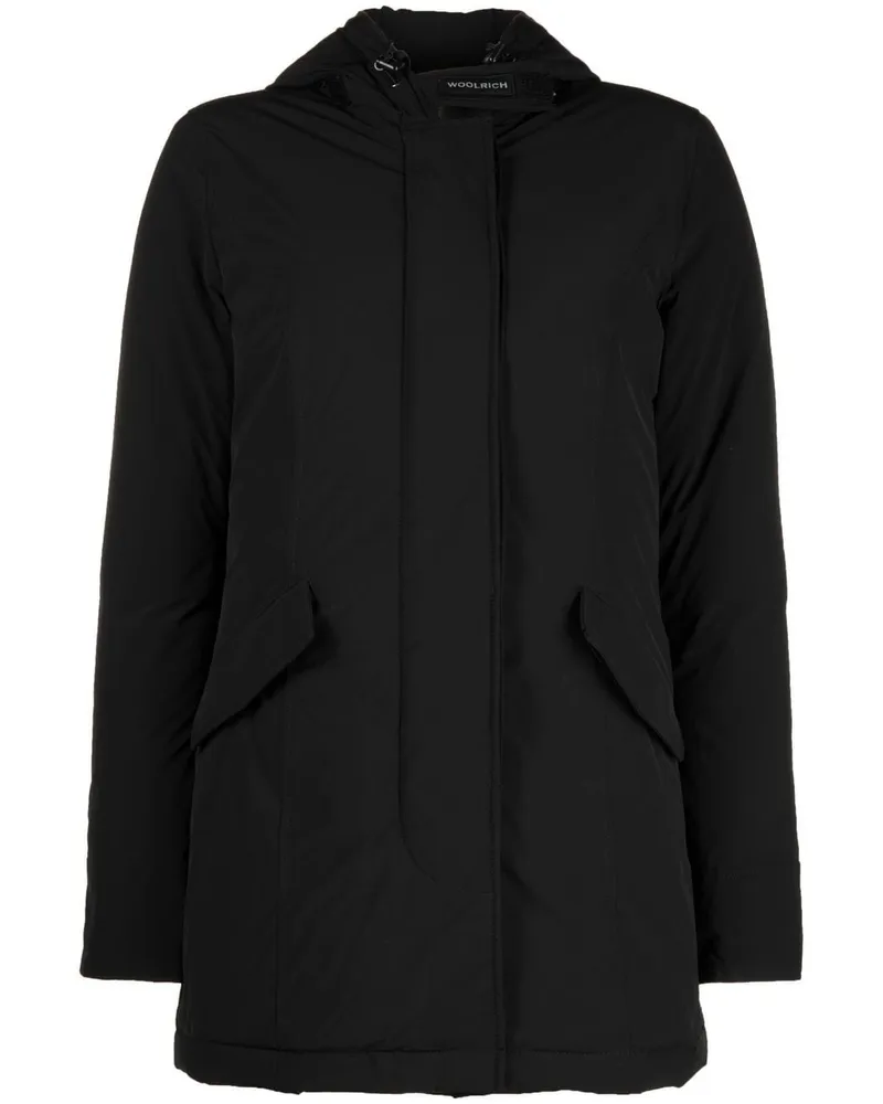 Woolrich Gefütterte Kapuzenjacke Schwarz