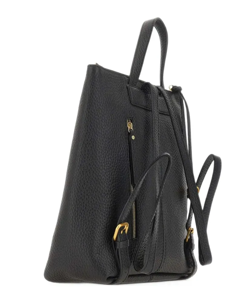 Gianni Chiarini Großer Sandra Rucksack aus gekörntem Leder - Schwarz Schwarz