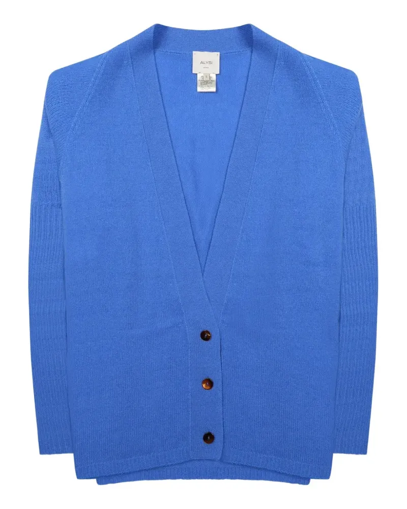 ALYSI fine-knit V-neck cardigan - Blau Blau