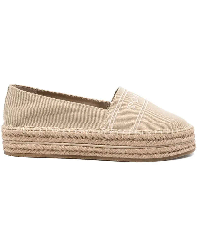 Tommy Hilfiger Espadrilles mit Logo-Stickerei - Nude Nude
