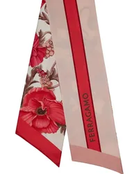 Ferragamo Seidenschal mit Blumen-Print Rosa