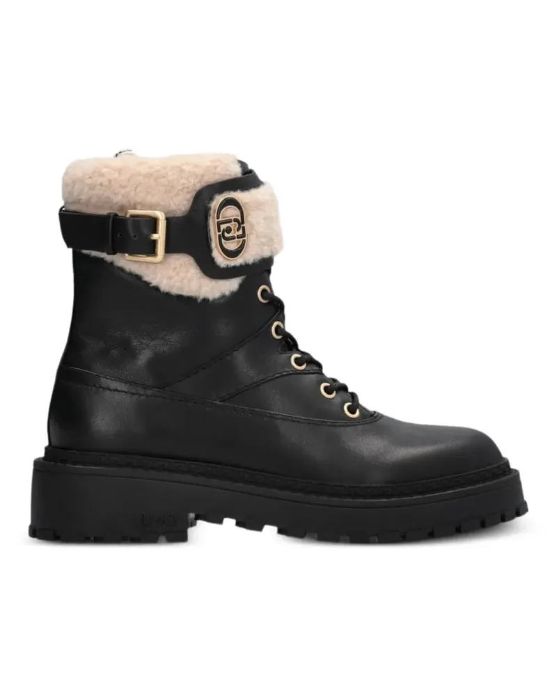 Liu Jo Rumi Stiefeletten mit Shearling-Besatz - Schwarz Schwarz