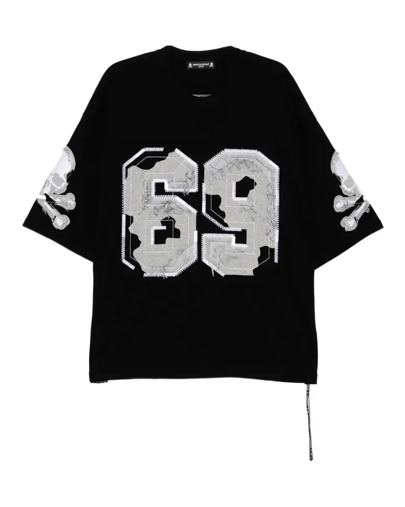 Mastermind Japan T-Shirt mit Nummern-Motiv - Schwarz Schwarz