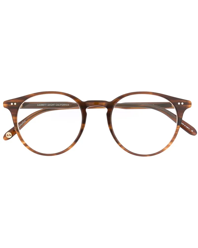 Garrett Leight Runde Brille - Braun Braun