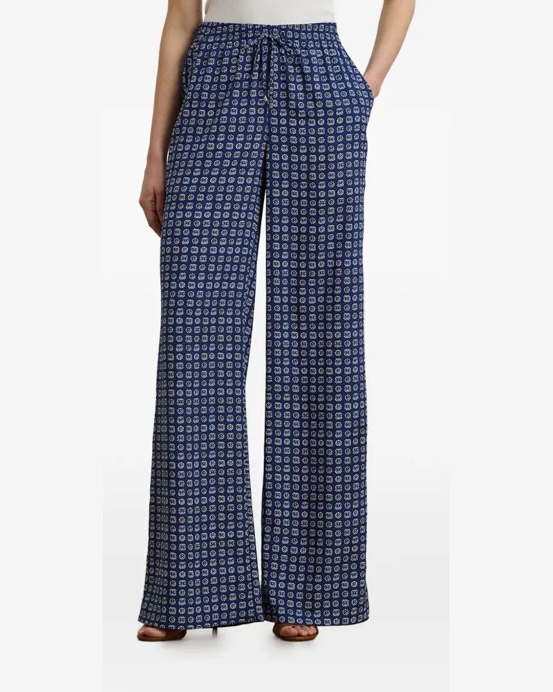 Ralph Lauren geometric-pattern trousers - Blau Blau