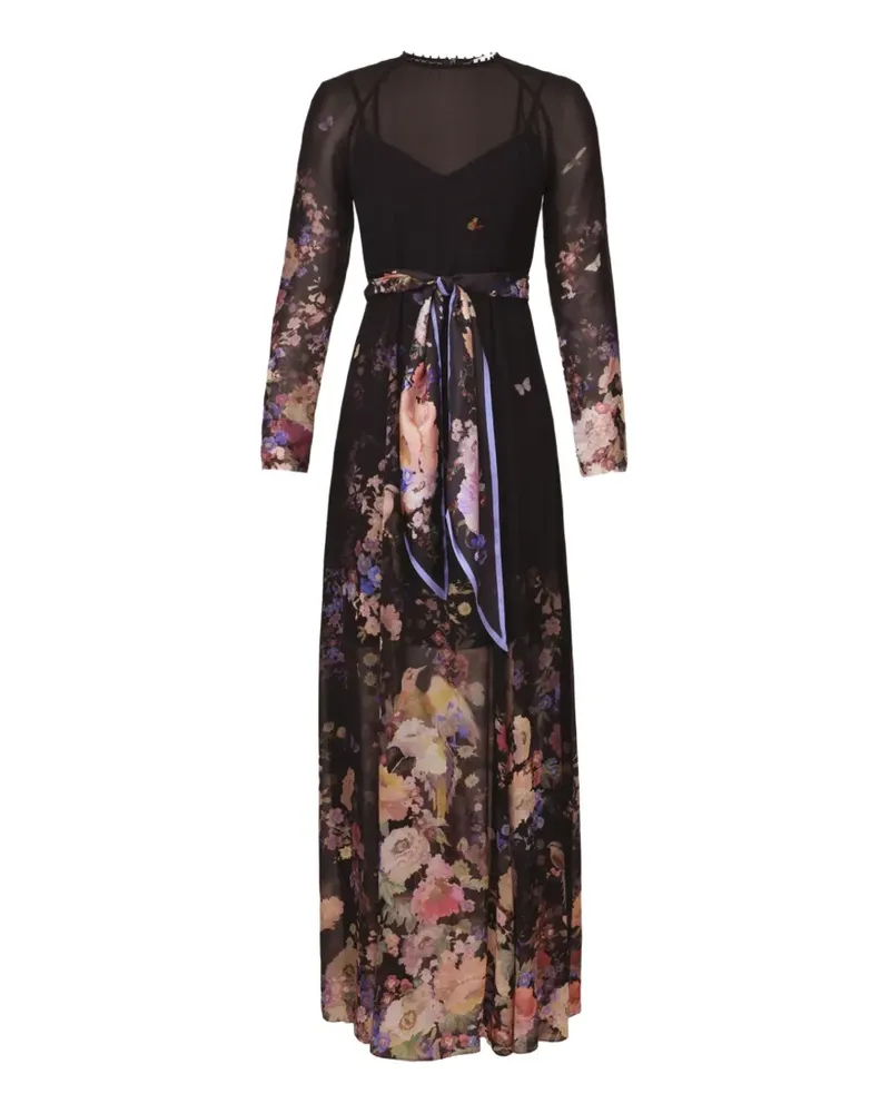Zimmermann Luna floral-pattern dress - Schwarz Schwarz