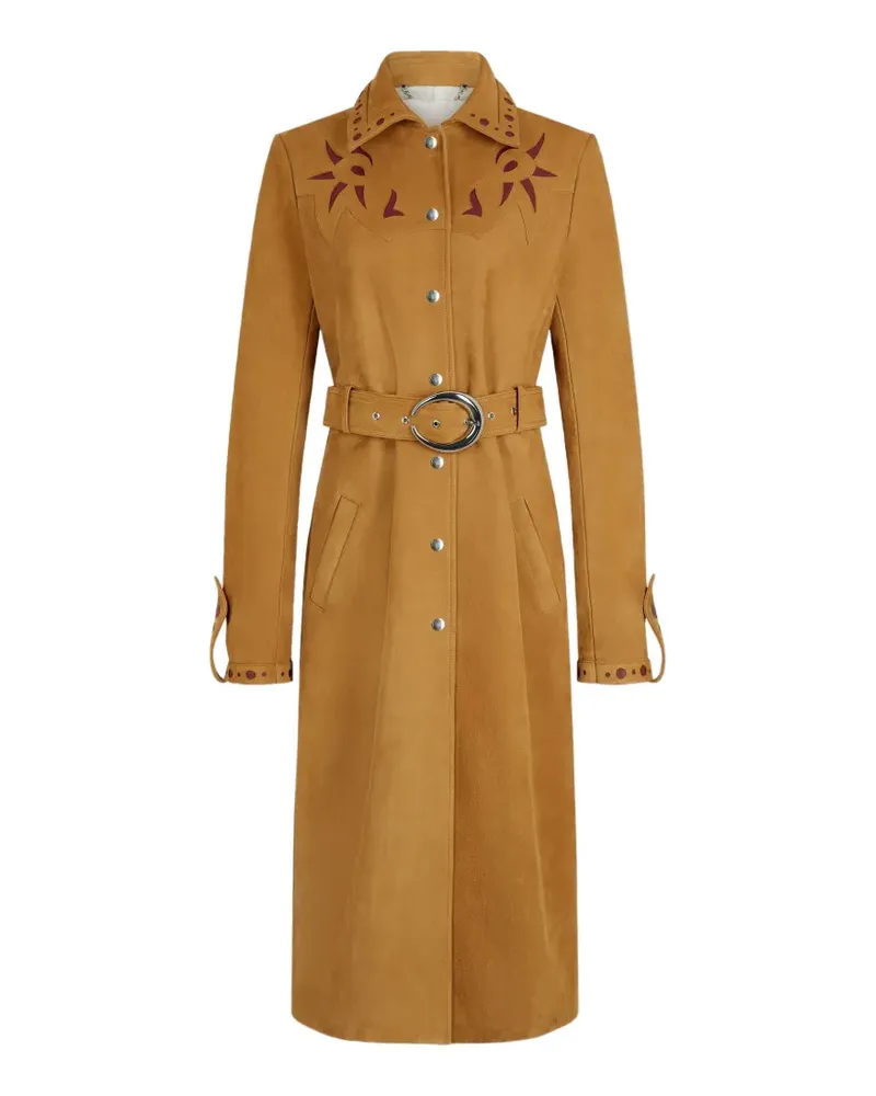 Paco Rabanne Trenchcoat aus Wildleder - Braun Braun