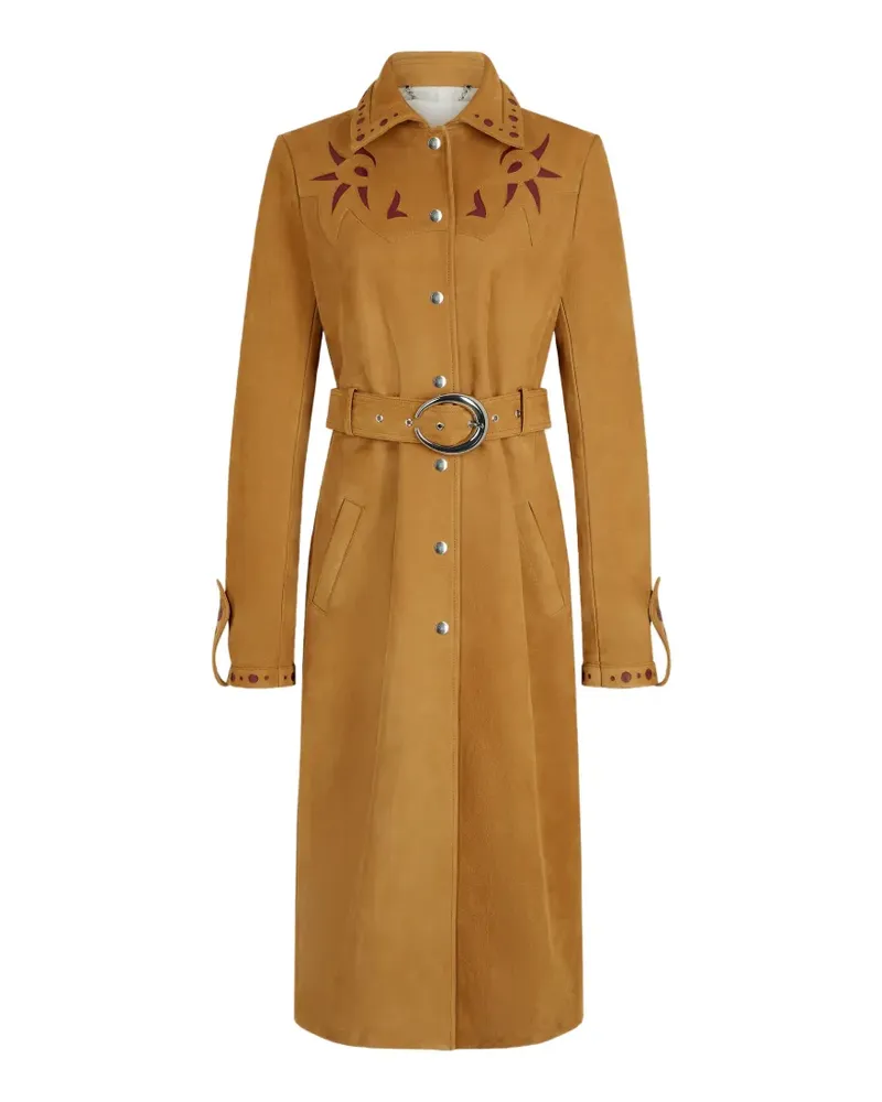 Paco Rabanne Trenchcoat aus Wildleder - Braun Braun