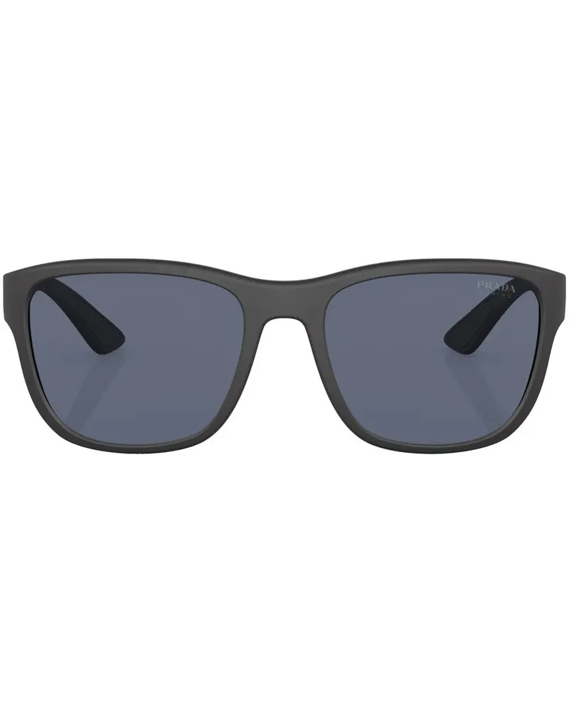 Prada Active Sonnenbrille mit Logo-Print - Schwarz Schwarz