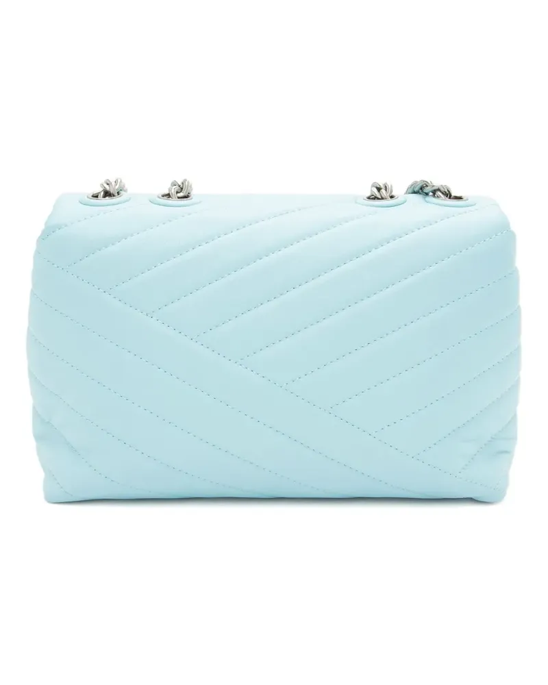 Tory Burch chevron chain leather shoulder bag - Blau Blau