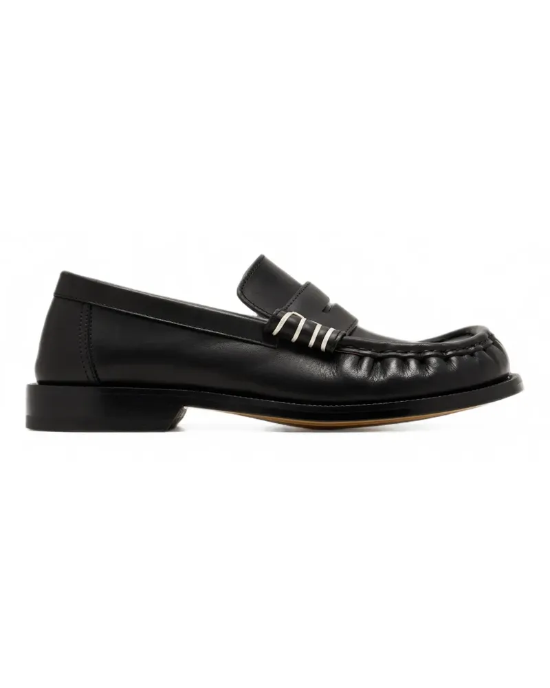 J.W.Anderson contrast-stitch penny loafers - Schwarz Schwarz