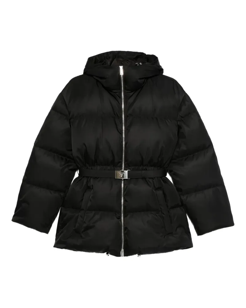 Prada Daunenjacke mit Kapuze - Schwarz Schwarz