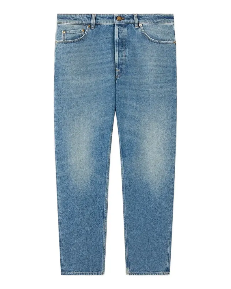 Golden Goose Straight-Leg-Jeans mit Logo-Patch - Blau Blau