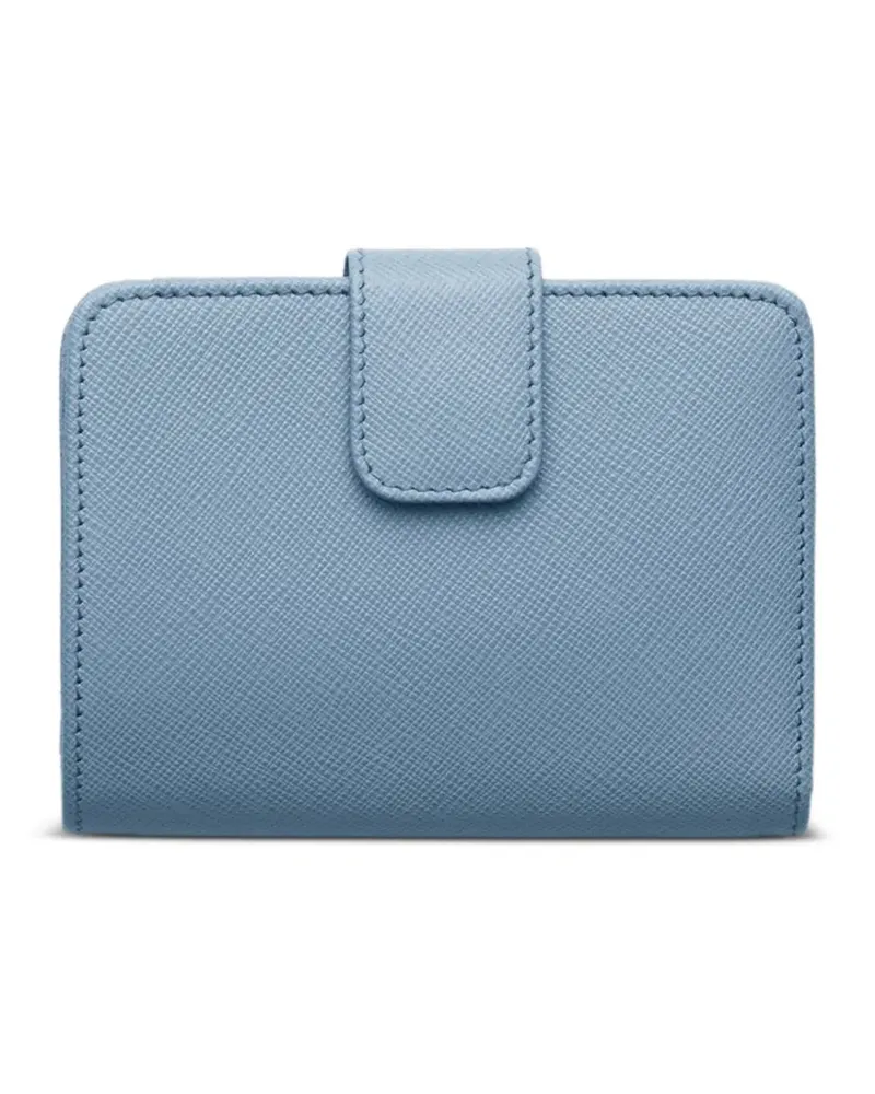 Prada Kleines Portemonnaie aus Saffiano-Leder - Blau Blau
