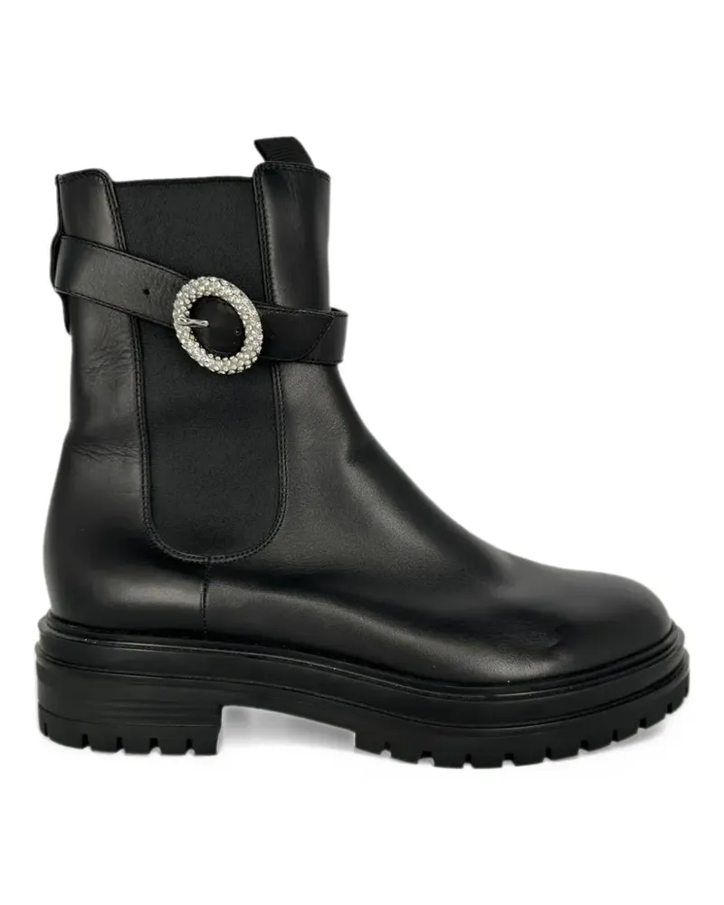 Gianvito Rossi embellished buckle ankle boots - Schwarz Schwarz
