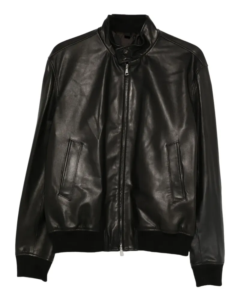 Tagliatore Ice leather jacket - Schwarz Schwarz