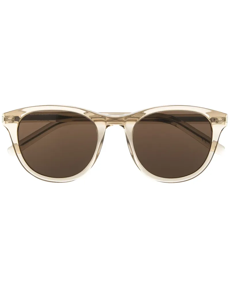 Saint Laurent Runde 'SL 401' Sonnenbrille - Nude Nude