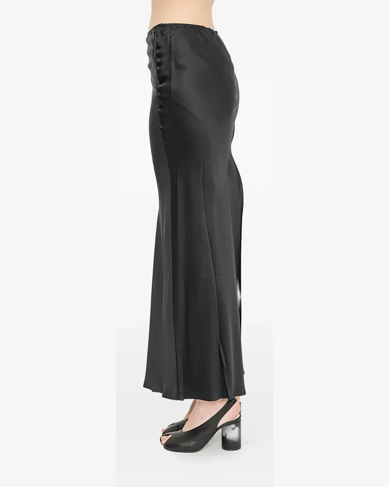 Andrea Ya'aqov button-detail slit skirt - Schwarz Schwarz